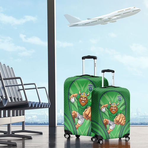 Canberra Raiders Rugby Mascot Luggage Cover Australian Rugby Culture - Tribal Inspired Viking Warrior