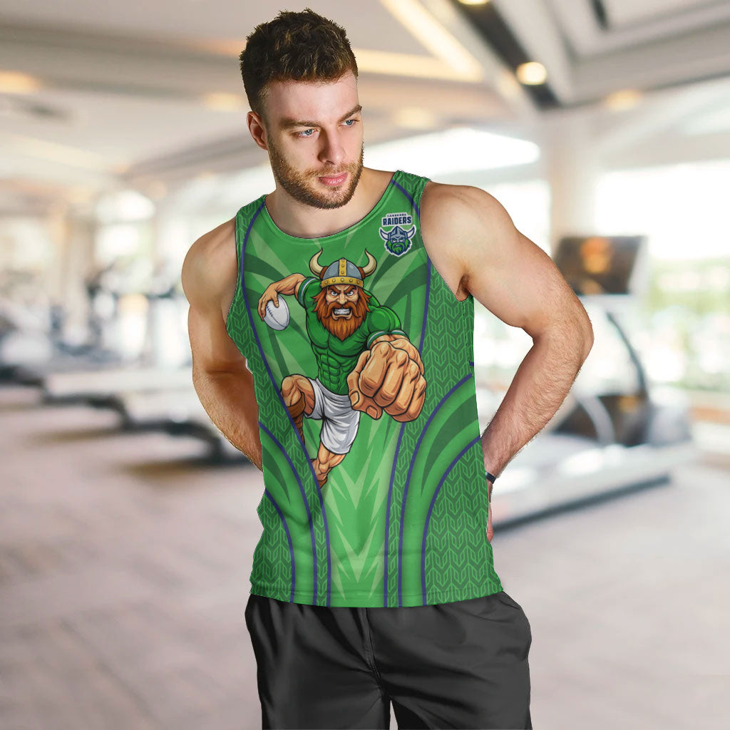 Canberra Raiders Rugby Mascot Men Tank Top Australian Rugby Culture - Tribal Inspired Viking Warrior