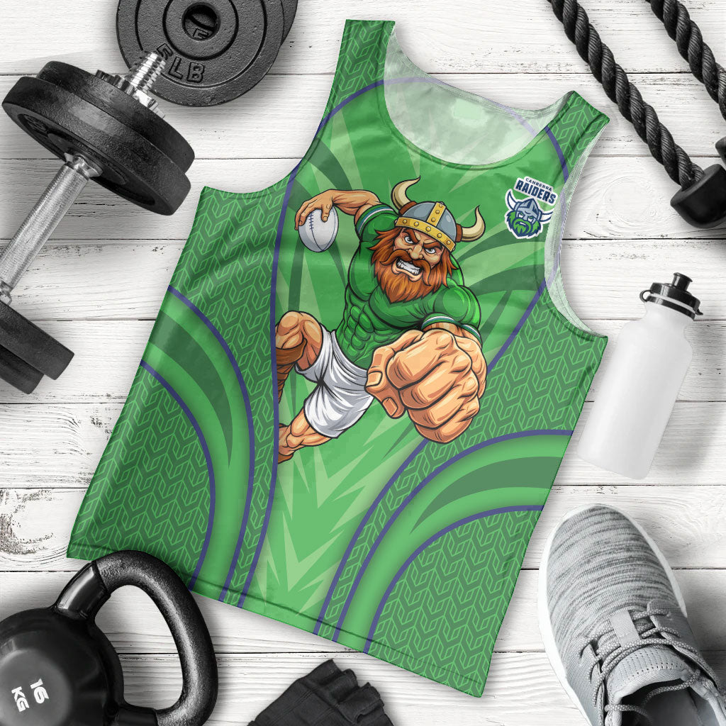 Canberra Raiders Rugby Mascot Men Tank Top Australian Rugby Culture - Tribal Inspired Viking Warrior