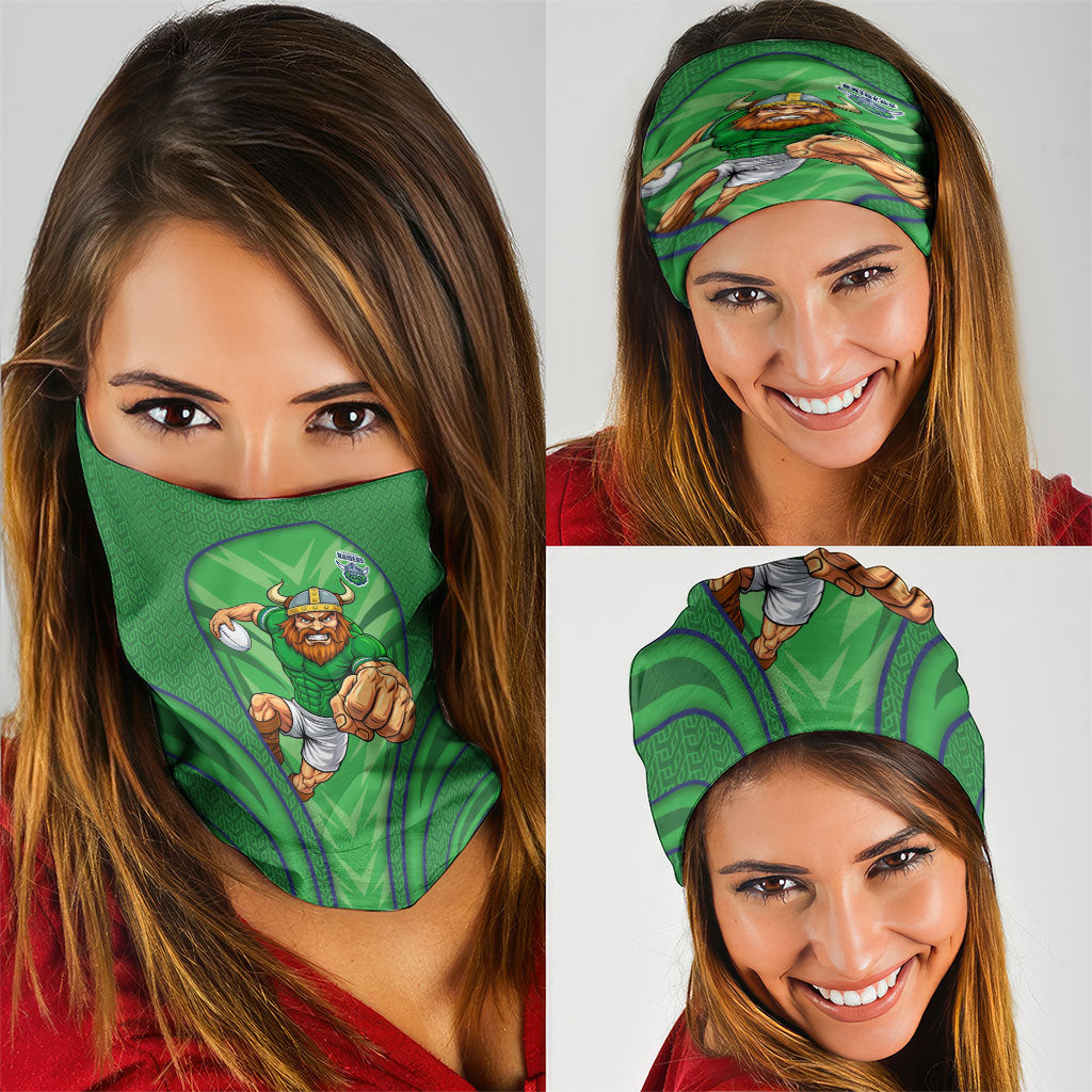 Canberra Raiders Rugby Mascot Neck Gaiter Australian Rugby Culture - Tribal Inspired Viking Warrior