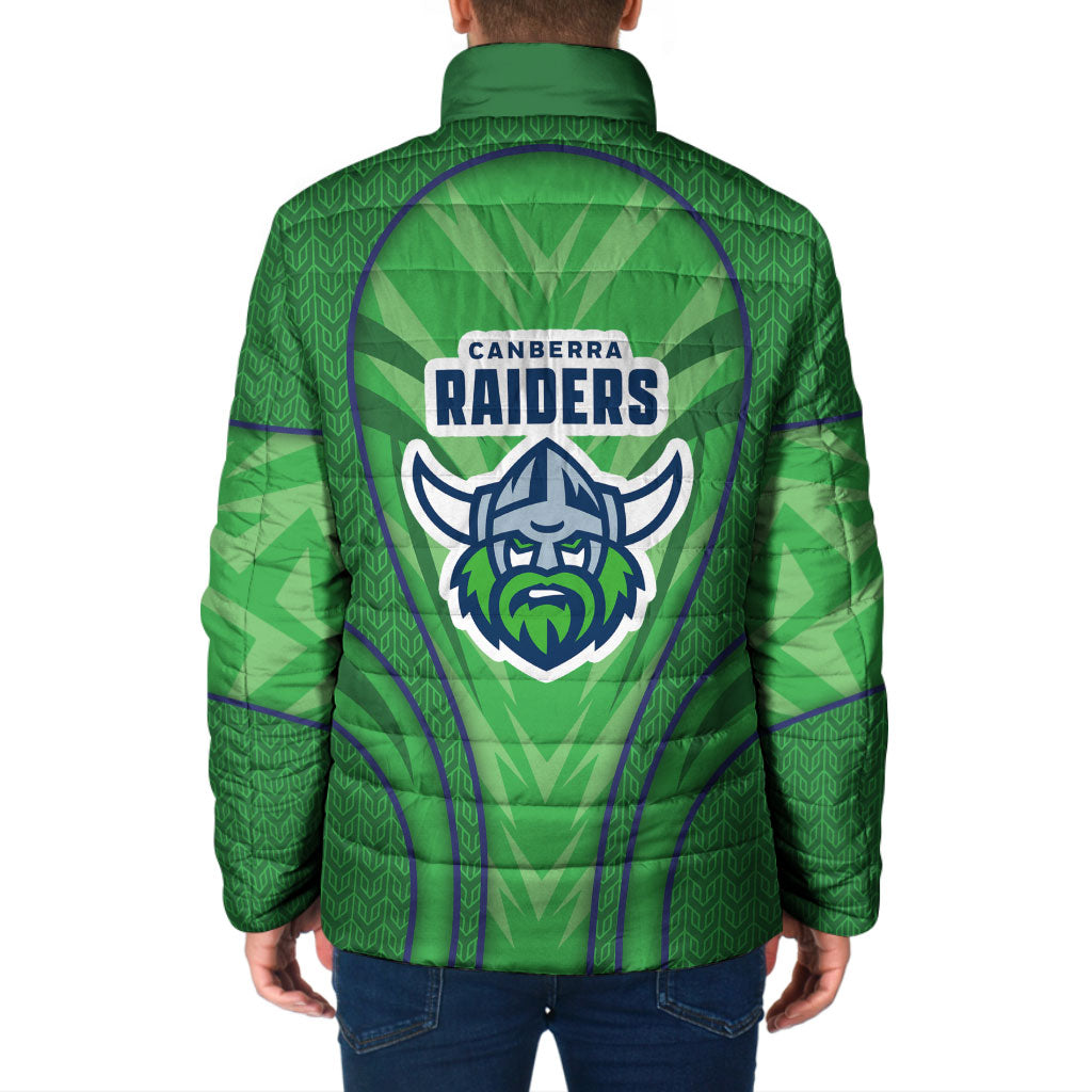 Canberra Raiders Rugby Mascot Padded Jacket Australian Rugby Culture - Tribal Inspired Viking Warrior