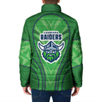 Canberra Raiders Rugby Mascot Padded Jacket Australian Rugby Culture - Tribal Inspired Viking Warrior