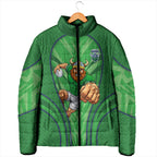 Canberra Raiders Rugby Mascot Padded Jacket Australian Rugby Culture - Tribal Inspired Viking Warrior