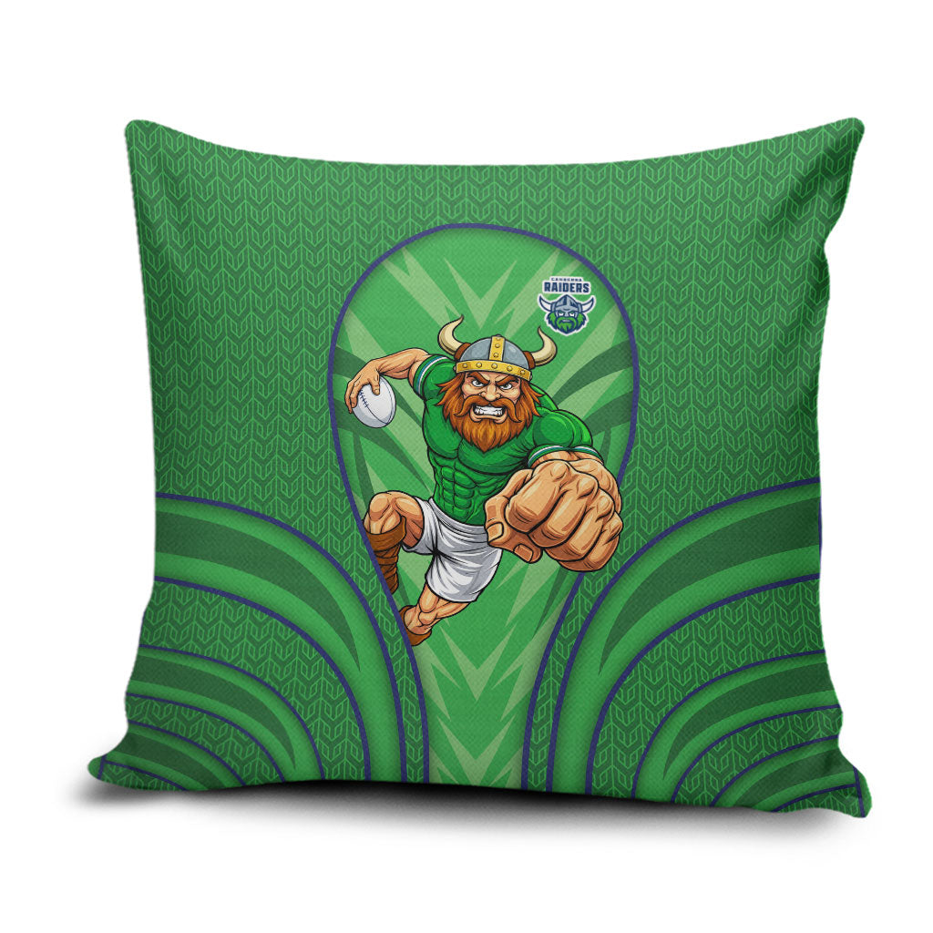 Canberra Raiders Rugby Mascot Pillow Cover Australian Rugby Culture - Tribal Inspired Viking Warrior