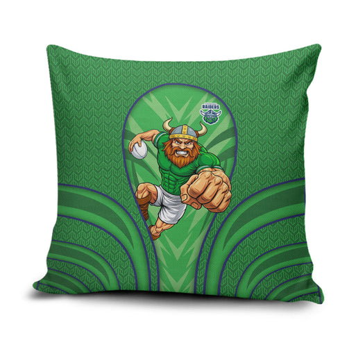 Canberra Raiders Rugby Mascot Pillow Cover Australian Rugby Culture - Tribal Inspired Viking Warrior