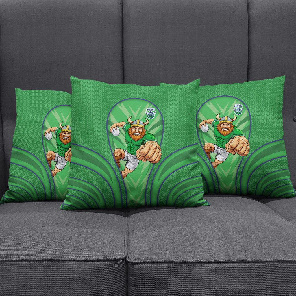 Canberra Raiders Rugby Mascot Pillow Cover Australian Rugby Culture - Tribal Inspired Viking Warrior