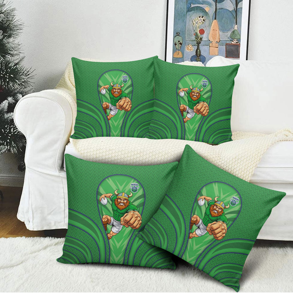 Canberra Raiders Rugby Mascot Pillow Cover Australian Rugby Culture - Tribal Inspired Viking Warrior