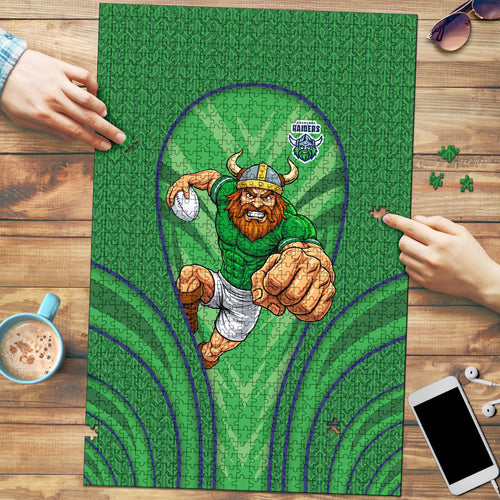 Canberra Raiders Rugby Mascot Puzzle Australian Rugby Culture - Tribal Inspired Viking Warrior