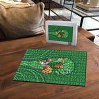 Canberra Raiders Rugby Mascot Puzzle Australian Rugby Culture - Tribal Inspired Viking Warrior