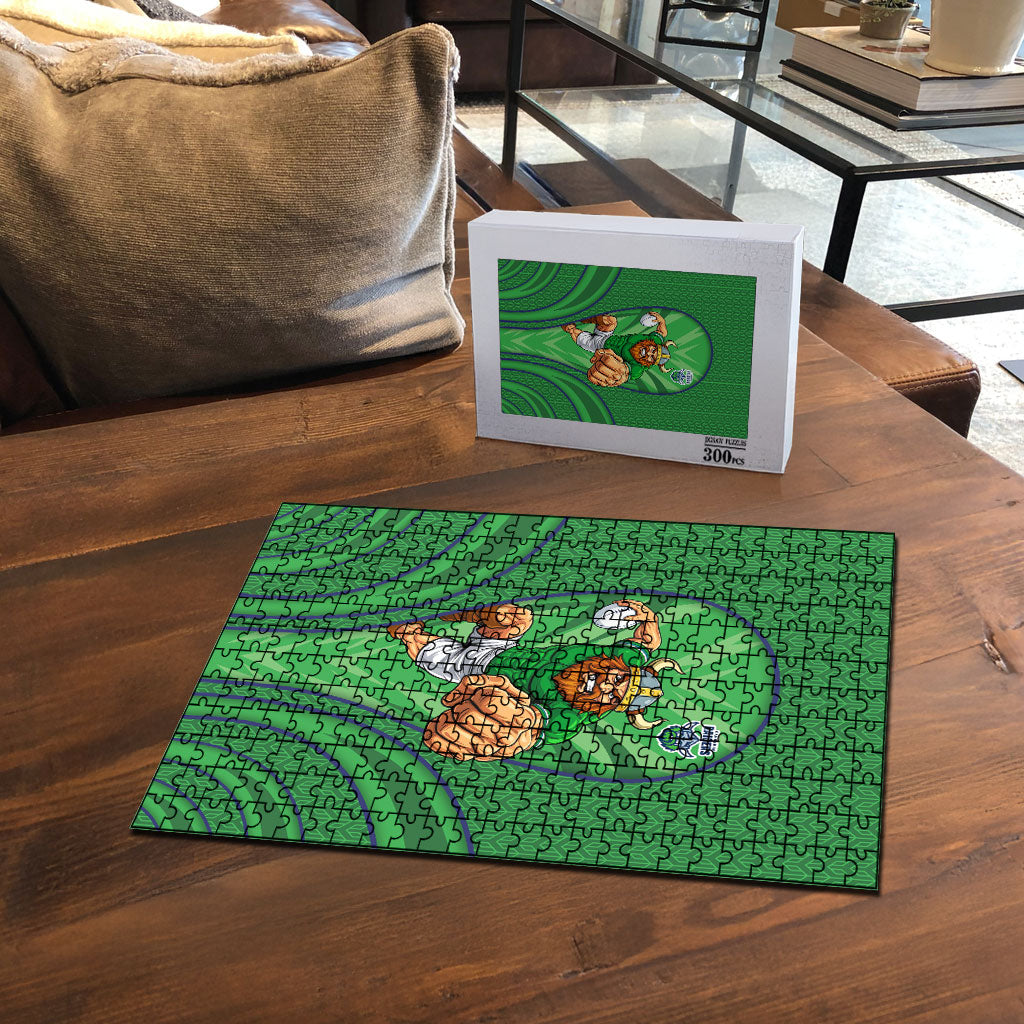 Canberra Raiders Rugby Mascot Puzzle Australian Rugby Culture - Tribal Inspired Viking Warrior