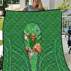Canberra Raiders Rugby Mascot Quilt Australian Rugby Culture - Tribal Inspired Viking Warrior