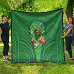 Canberra Raiders Rugby Mascot Quilt Australian Rugby Culture - Tribal Inspired Viking Warrior