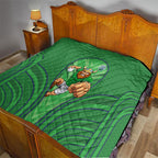 Canberra Raiders Rugby Mascot Quilt Australian Rugby Culture - Tribal Inspired Viking Warrior