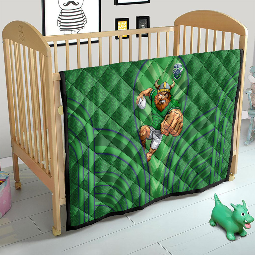 Canberra Raiders Rugby Mascot Quilt Australian Rugby Culture - Tribal Inspired Viking Warrior
