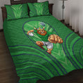 Canberra Raiders Rugby Mascot Quilt Bed Set Australian Rugby Culture - Tribal Inspired Viking Warrior