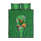 Canberra Raiders Rugby Mascot Quilt Bed Set Australian Rugby Culture - Tribal Inspired Viking Warrior