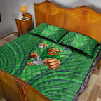 Canberra Raiders Rugby Mascot Quilt Bed Set Australian Rugby Culture - Tribal Inspired Viking Warrior