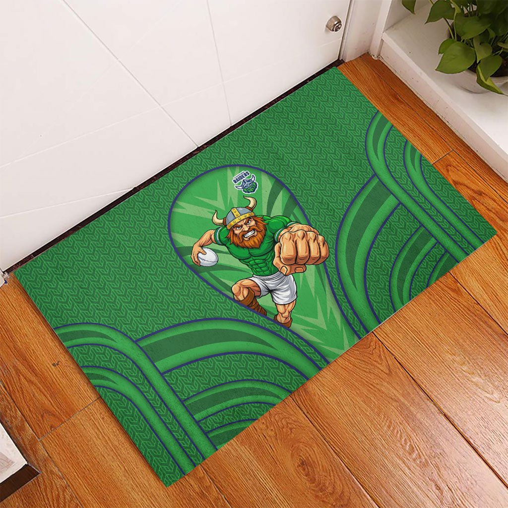 Canberra Raiders Rugby Mascot Rubber Doormat Australian Rugby Culture - Tribal Inspired Viking Warrior