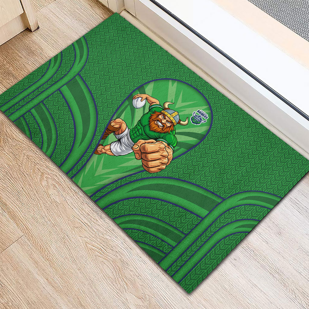 Canberra Raiders Rugby Mascot Rubber Doormat Australian Rugby Culture - Tribal Inspired Viking Warrior