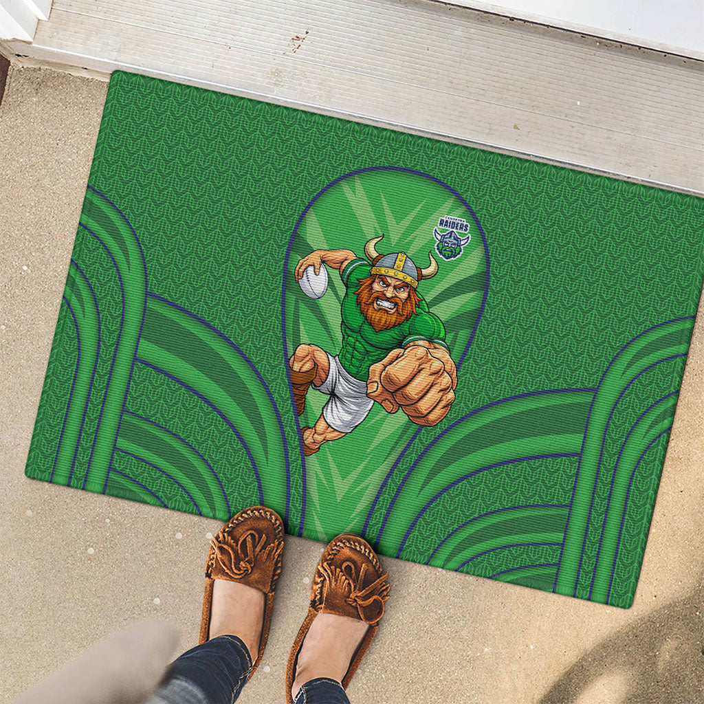 Canberra Raiders Rugby Mascot Rubber Doormat Australian Rugby Culture - Tribal Inspired Viking Warrior