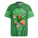Canberra Raiders Rugby Mascot Rugby Jersey Australian Rugby Culture - Tribal Inspired Viking Warrior