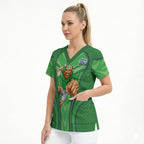 Canberra Raiders Rugby Mascot Scrub Top Australian Rugby Culture - Tribal Inspired Viking Warrior