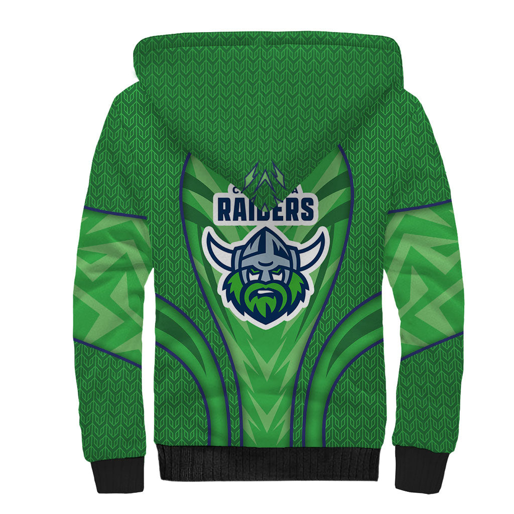 Canberra Raiders Rugby Mascot Sherpa Hoodie Australian Rugby Culture - Tribal Inspired Viking Warrior