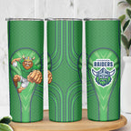 Canberra Raiders Rugby Mascot Skinny Tumbler Australian Rugby Culture - Tribal Inspired Viking Warrior
