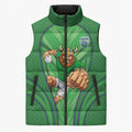 Canberra Raiders Rugby Mascot Sleeveless Puffer Jacket Australian Rugby Culture - Tribal Inspired Viking Warrior