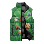 Canberra Raiders Rugby Mascot Sleeveless Puffer Jacket Australian Rugby Culture - Tribal Inspired Viking Warrior