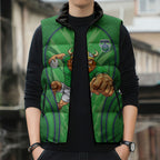 Canberra Raiders Rugby Mascot Sleeveless Puffer Jacket Australian Rugby Culture - Tribal Inspired Viking Warrior
