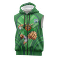 Canberra Raiders Rugby Mascot Sleeveless Zip Hoodie Australian Rugby Culture - Tribal Inspired Viking Warrior