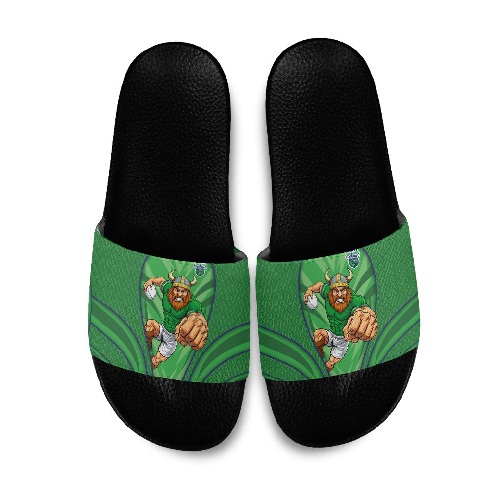 Canberra Raiders Rugby Mascot Slide Sandals Australian Rugby Culture - Tribal Inspired Viking Warrior