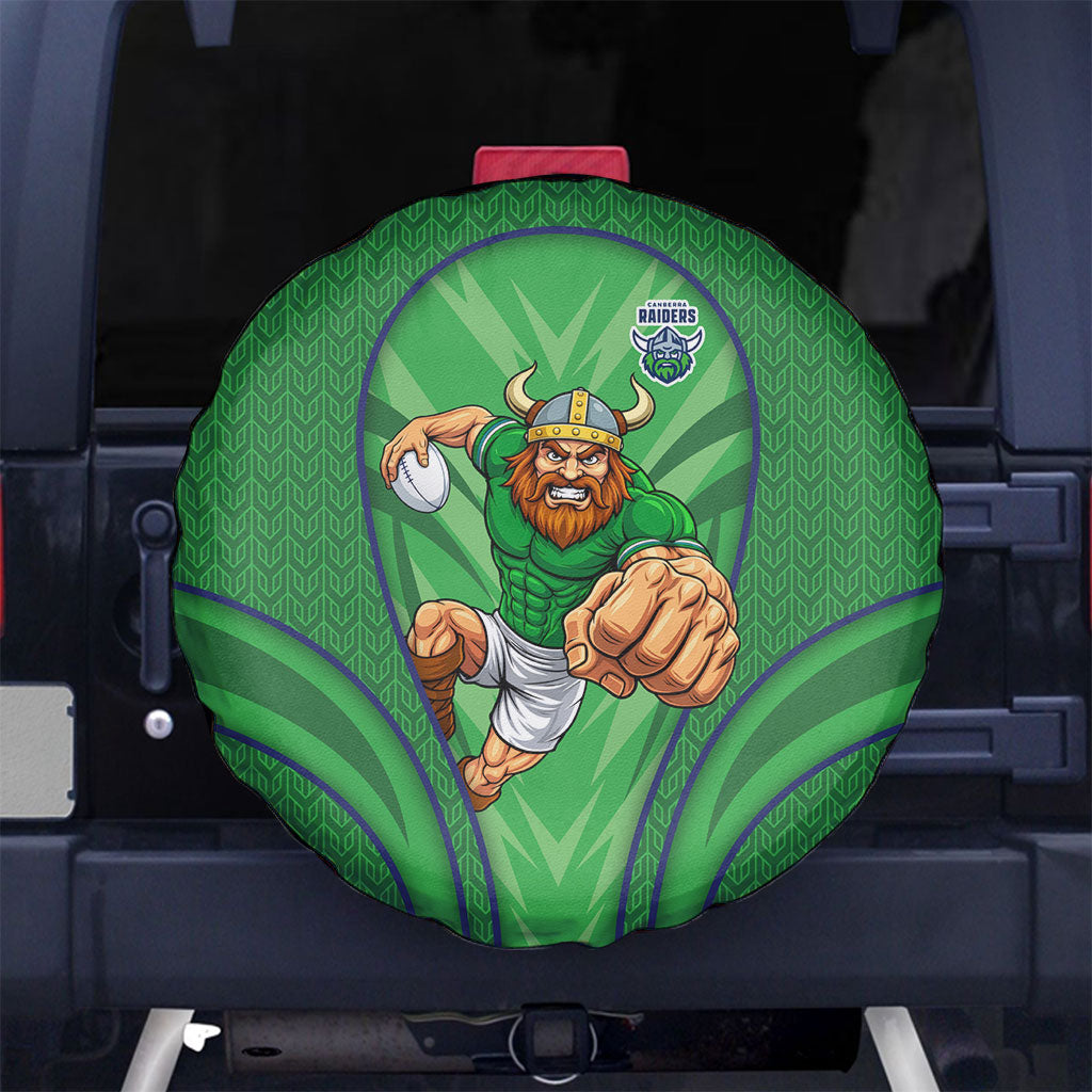 Canberra Raiders Rugby Mascot Spare Tire Cover Australian Rugby Culture - Tribal Inspired Viking Warrior