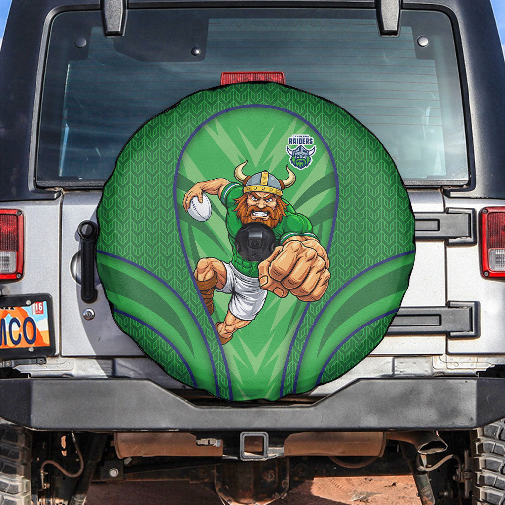 Canberra Raiders Rugby Mascot Spare Tire Cover Australian Rugby Culture - Tribal Inspired Viking Warrior