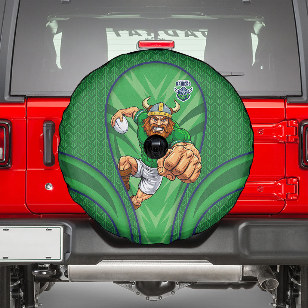 Canberra Raiders Rugby Mascot Spare Tire Cover Australian Rugby Culture - Tribal Inspired Viking Warrior