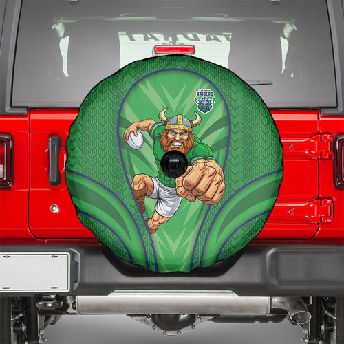 Canberra Raiders Rugby Mascot Spare Tire Cover Australian Rugby Culture - Tribal Inspired Viking Warrior