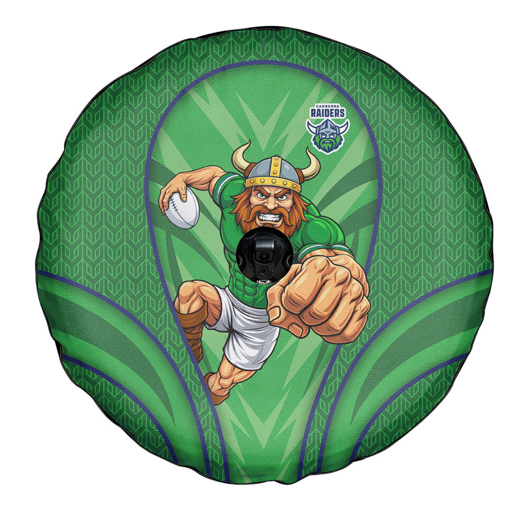 Canberra Raiders Rugby Mascot Spare Tire Cover Australian Rugby Culture - Tribal Inspired Viking Warrior