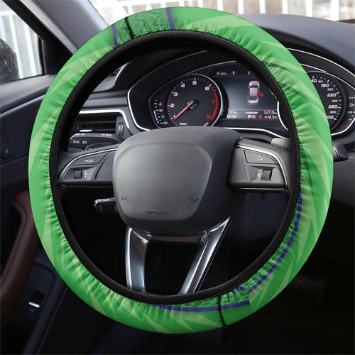 Canberra Raiders Rugby Mascot Steering Wheel Cover Australian Rugby Culture - Tribal Inspired Viking Warrior