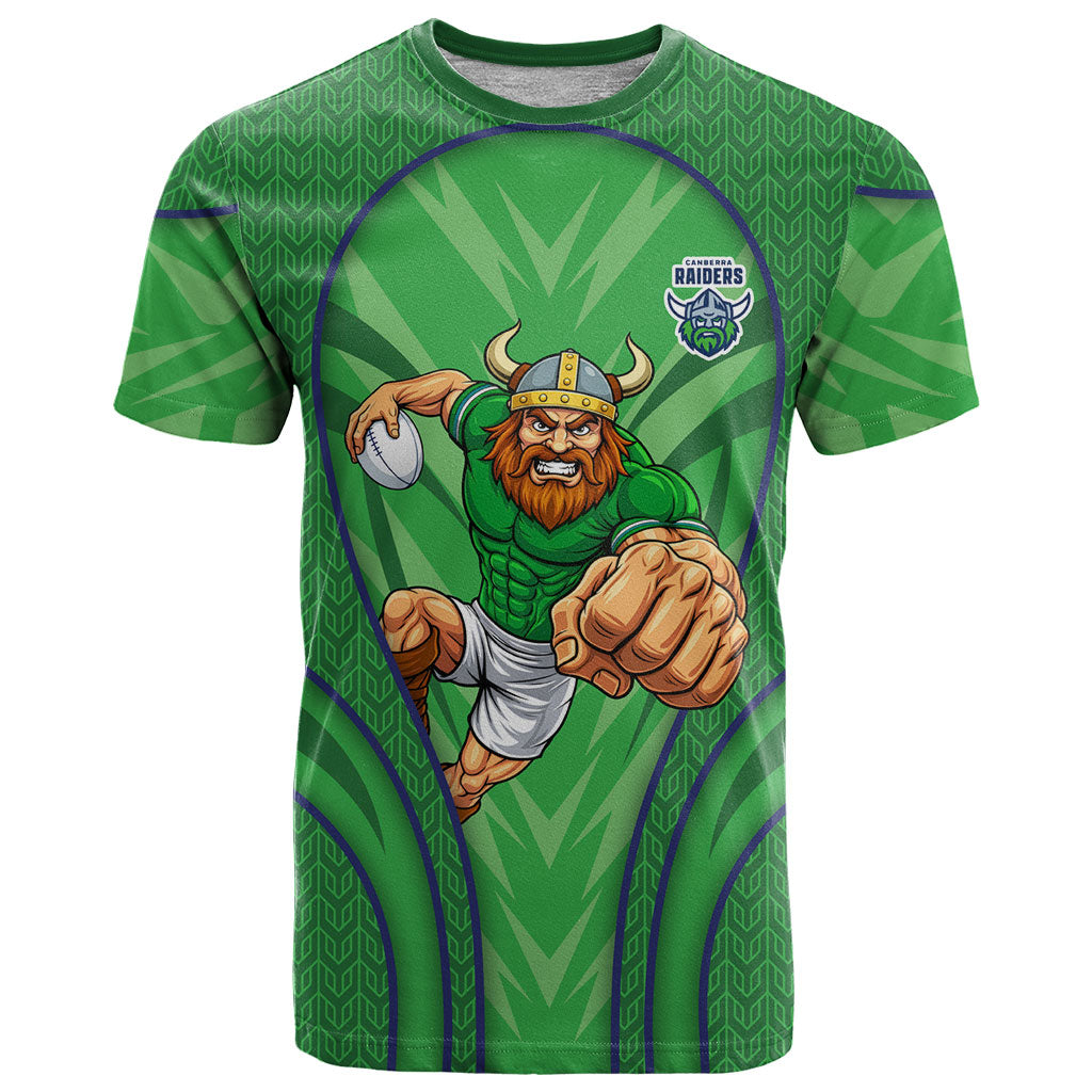Canberra Raiders Rugby Mascot T Shirt Australian Rugby Culture - Tribal Inspired Viking Warrior