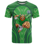 Canberra Raiders Rugby Mascot T Shirt Australian Rugby Culture - Tribal Inspired Viking Warrior