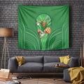 Canberra Raiders Rugby Mascot Tapestry Australian Rugby Culture - Tribal Inspired Viking Warrior
