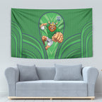 Canberra Raiders Rugby Mascot Tapestry Australian Rugby Culture - Tribal Inspired Viking Warrior