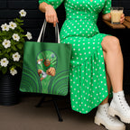 Canberra Raiders Rugby Mascot Tote Bag Australian Rugby Culture - Tribal Inspired Viking Warrior