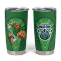 Canberra Raiders Rugby Mascot Tumbler Cup Australian Rugby Culture - Tribal Inspired Viking Warrior