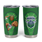 Canberra Raiders Rugby Mascot Tumbler Cup Australian Rugby Culture - Tribal Inspired Viking Warrior