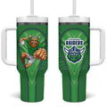 Canberra Raiders Rugby Mascot Tumbler With Handle Australian Rugby Culture - Tribal Inspired Viking Warrior