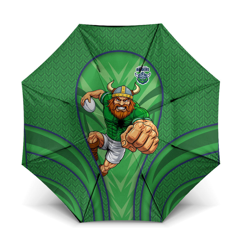 Canberra Raiders Rugby Mascot Umbrella Australian Rugby Culture - Tribal Inspired Viking Warrior