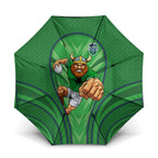 Canberra Raiders Rugby Mascot Umbrella Australian Rugby Culture - Tribal Inspired Viking Warrior