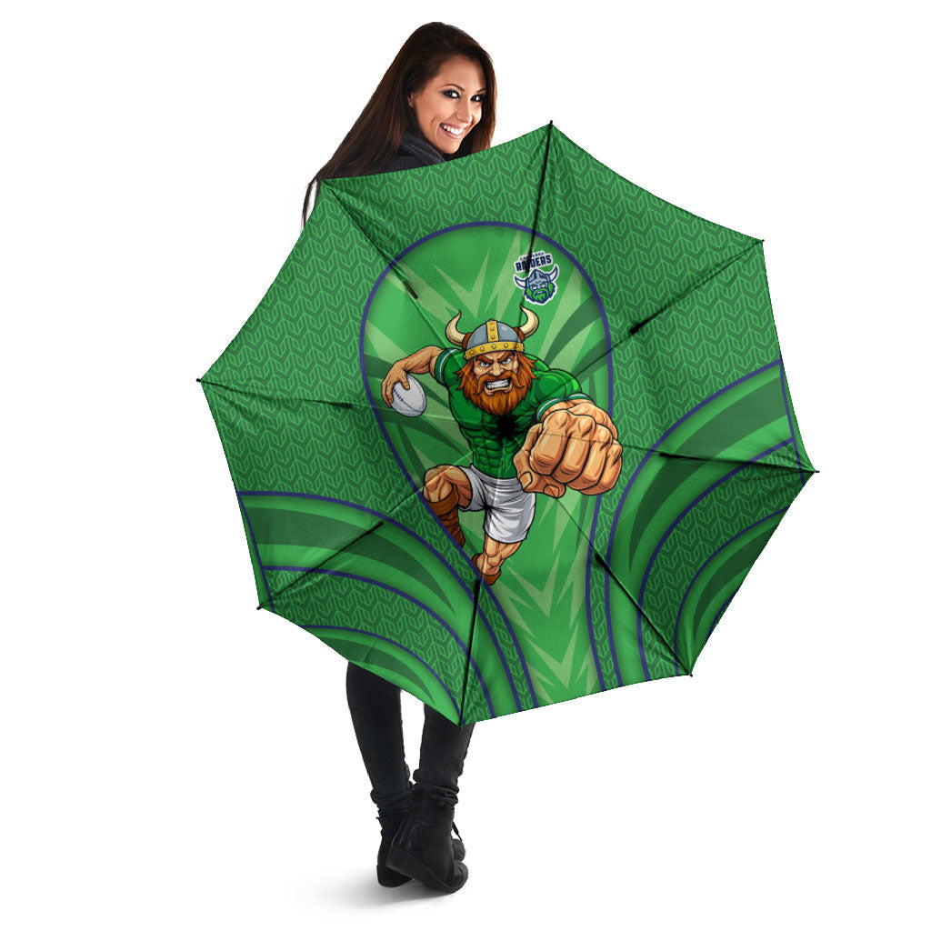 Canberra Raiders Rugby Mascot Umbrella Australian Rugby Culture - Tribal Inspired Viking Warrior